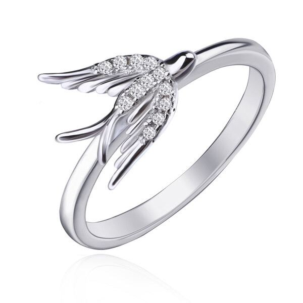 Серебрянное кольцо родированное - К2Ф/2010-15,5