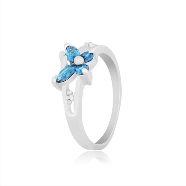 Серебрянное кольцо родированное - К2ФЛТ/333-18,5