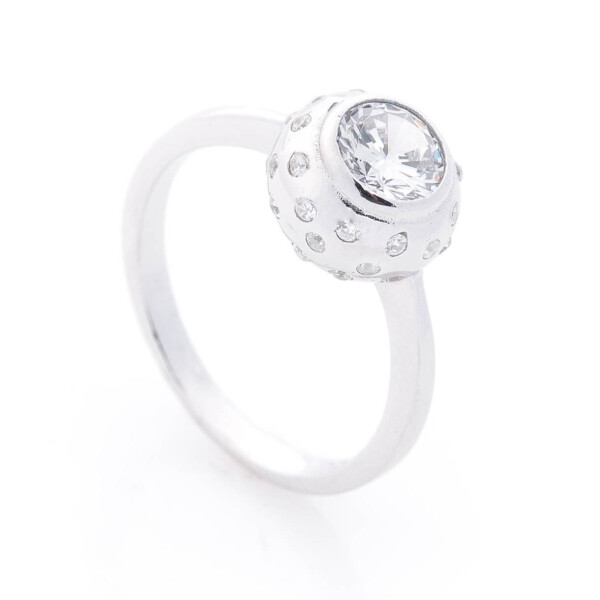

Серебряное кольцо GS (фианиты)