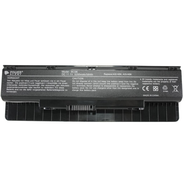 

Аккумулятор для ноутбука ASUS N46 (A32-N56) 11,1V 5200mAh PowerPlant (NB00000233)