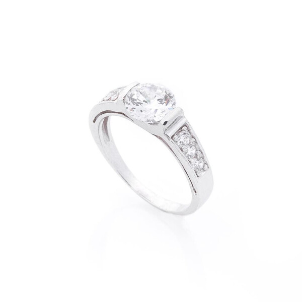 

Серебряное кольцо GS с фианитами