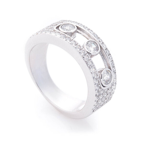 

Серебряное кольцо GS с фианитами