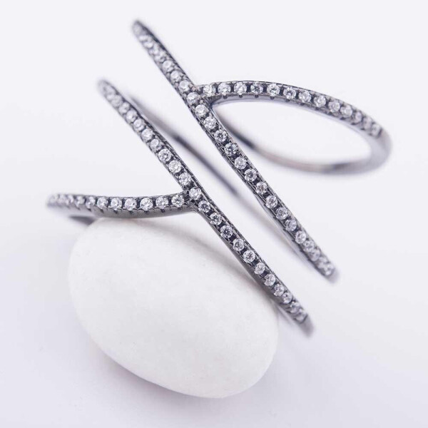 

Серебряное кольцо GS с фианитами