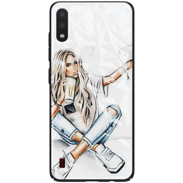 

TPU+PC чехол Prisma Ladies для Samsung Galaxy A01 (Selfie) (930358)