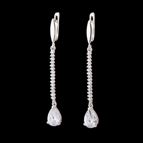 

Серебряные Серьги GS (фианиты)