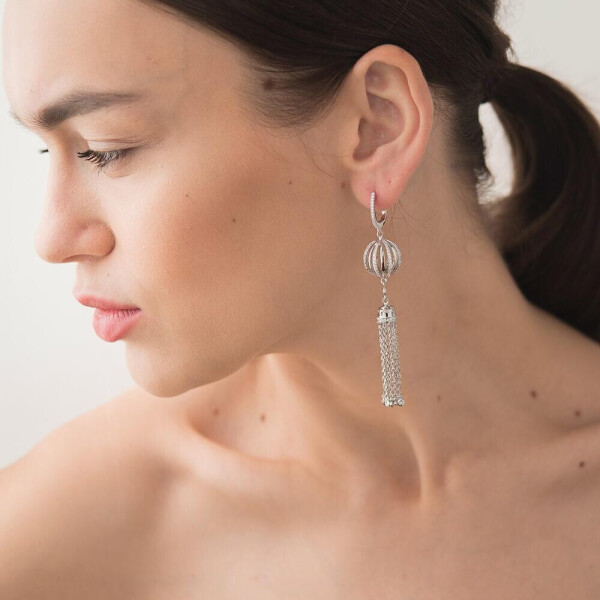 

Серебряные Серьги GS с фианитами