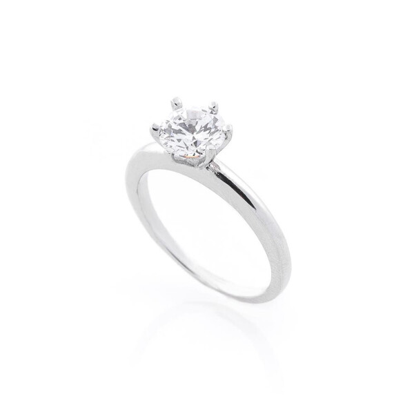 

Серебряное помолвочное кольцо GS с фианитом