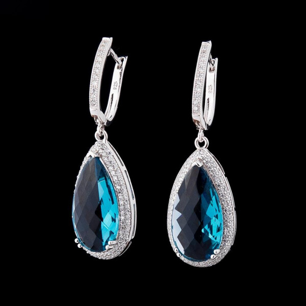 

Серебряные Серьги GS (фианиты)