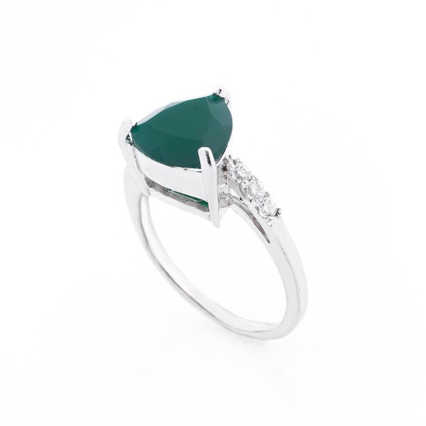 

Серебряное помолвочное Кольцо GS (хризопраз, фианиты)