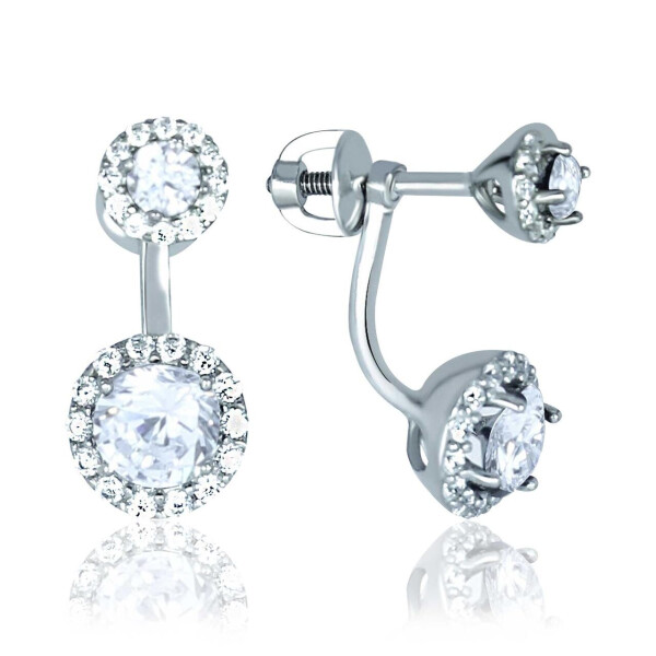 

Серебряные серьги GS джекеты 2432-9p-cz