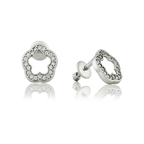 

Серебряные серьги гвоздики-пуссеты GS цветочки с фианитами 2198-1p-cz