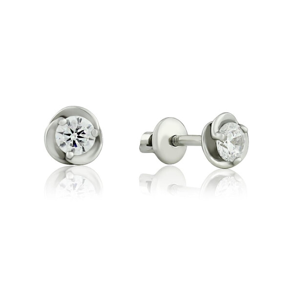 

Серебряные серьги гвоздики-пуссеты GS с фианитом 2087-9p-cz