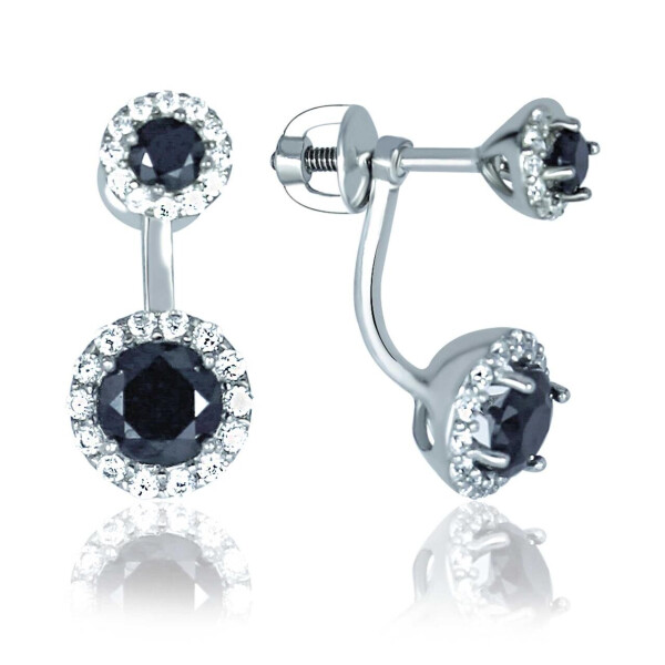 

Серебряные серьги GS джекеты 2432-9p-cz-b