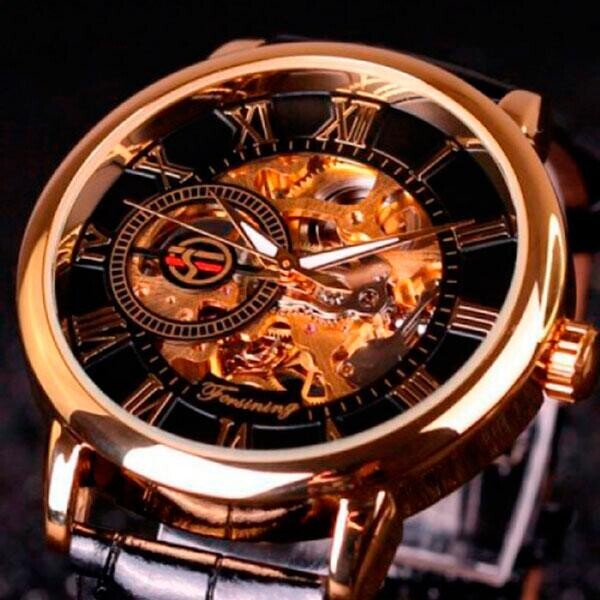 

Forsining Мужские классические механические часы Forsining Rich Black 1120