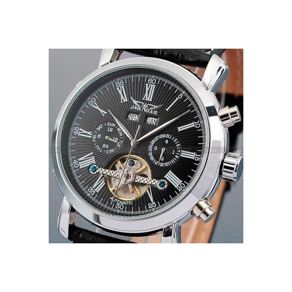 

Jaragar Мужские классические механические часы Jaragar Silver Star 1009 с автоподзаводом и датой