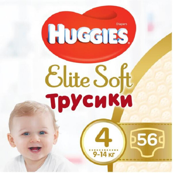 

Подгузники Huggies Elite Soft Pants L размер 4 (9-14 кг) Giga 56 шт (5029053548340)