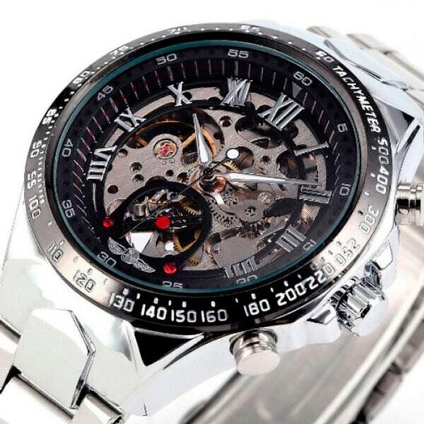 

Winner Мужские классические механические часы Winner Action Silver 1535