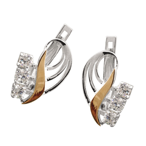 

Серебряные серьги GS с золотом