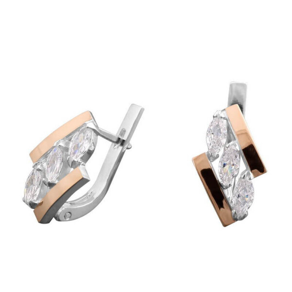 

Серебряные серьги GS с золотом