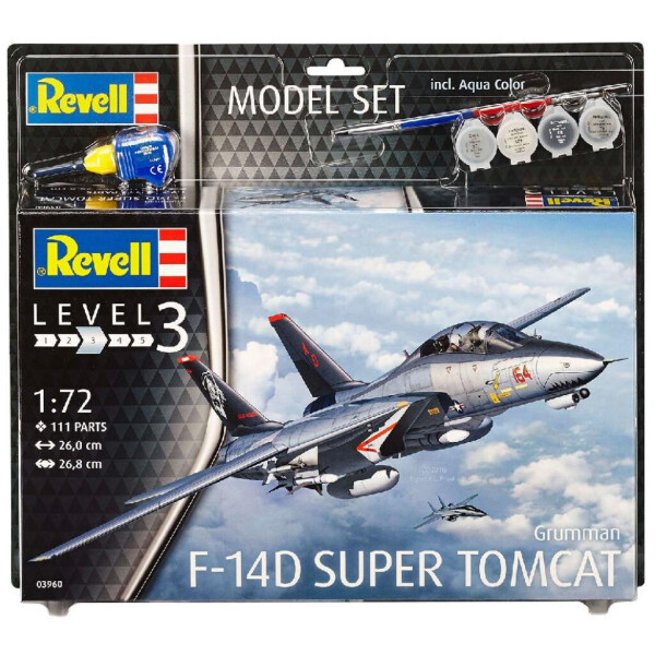 

Сборная модель Revell Истребитель F-14D Томкэт уровень 3, 1:72 (RVL-63960)