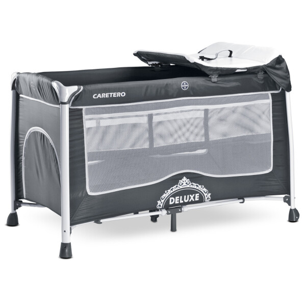 

Детская кровать манеж Caretero Deluxe Graphite