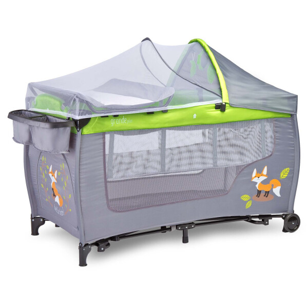 

Детская кровать манеж Caretero Grande Plus Graphite