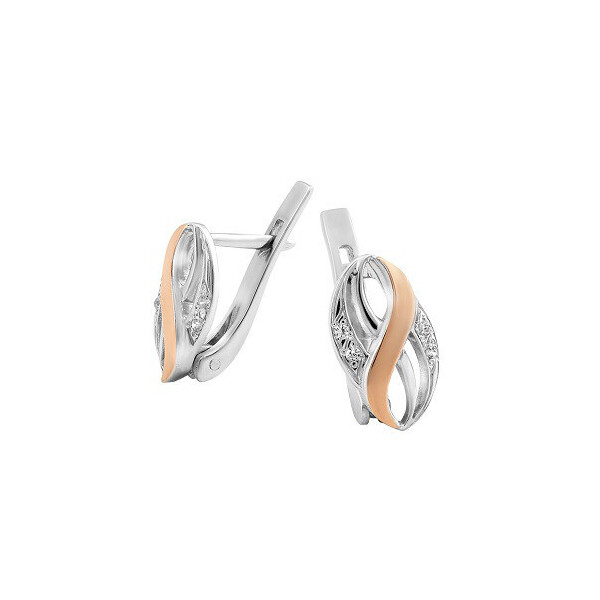

Серебряные серьги GS с золотом
