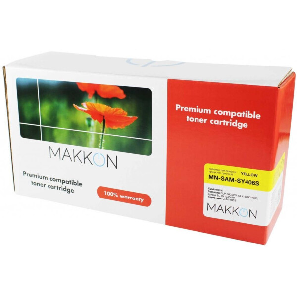 

Картридж Makkon Samsung CLT-Y406S (SY406S) 1k yellow (MN-SAM-SY406S)