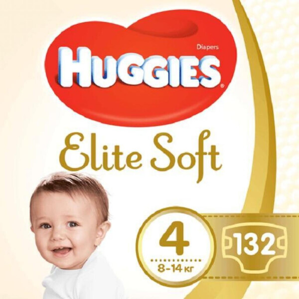 

Подгузники Huggies Elite Soft 4 (8-14 кг) 132 шт (5029054566220)