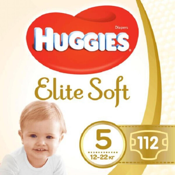 

Подгузники Huggies Elite Soft 5 (12-22 кг) 112 шт (5029054566237)
