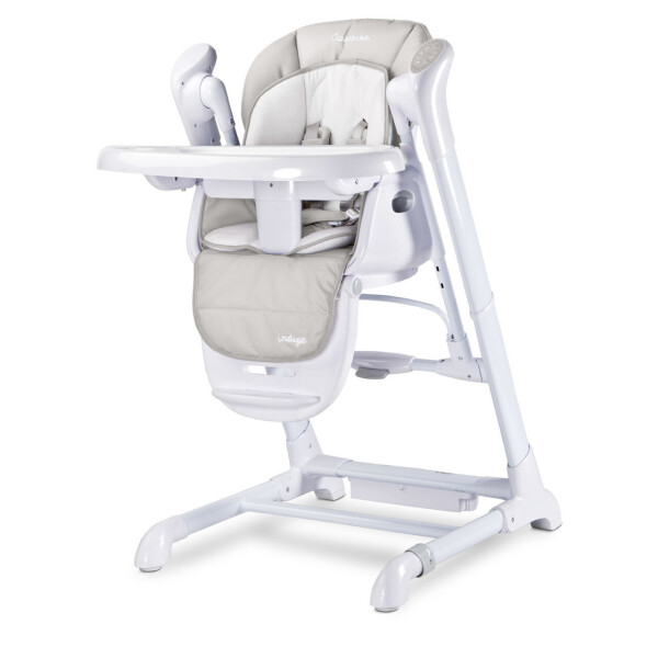 

Стульчик для кормления + качель 2 в 1 Caretero Indigo Light Grey