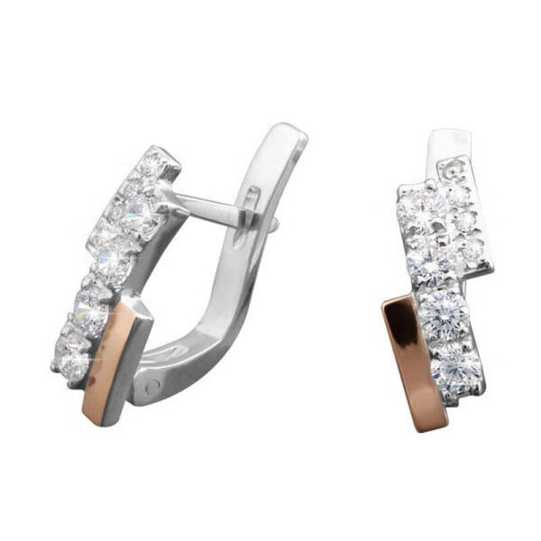 

Серебряные серьги GS с золотом
