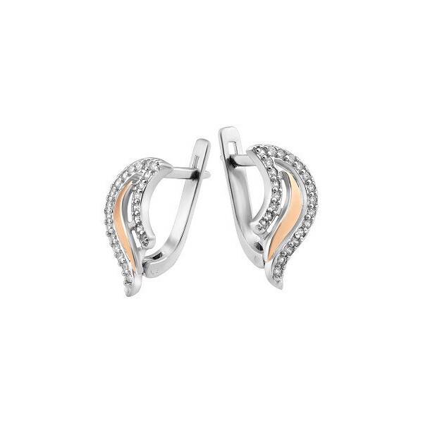 

Серебряные серьги GS с золотом