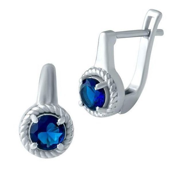 

Серебряные серьги GS с сапфиром nano (1938928)