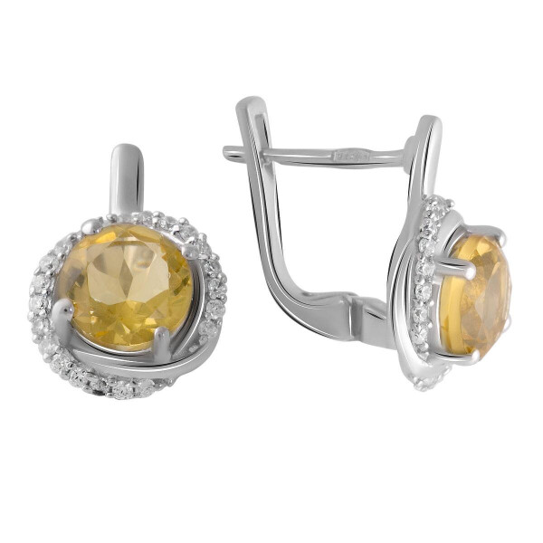 

Серебряные серьги GS с цитрином nano (2045243)