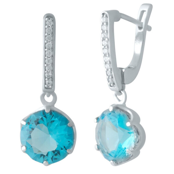 

Серебряные серьги GS с аквамарином nano (2012719)