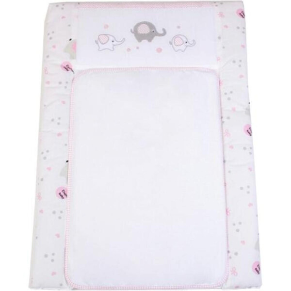 

Пеленальный матрасик Верес Elephant pink 50*70 (421.4)