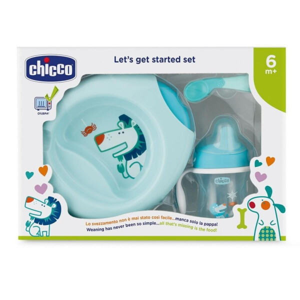 

Набор детской посуды Chicco Meal Set 6 м+ голубой (16200.20)