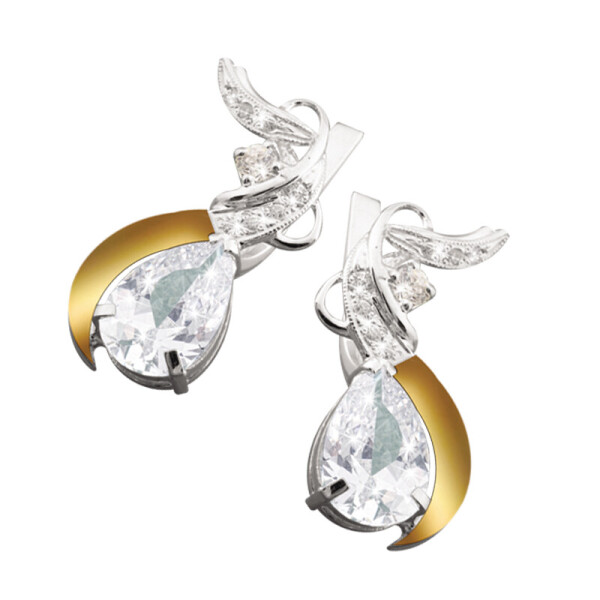 

Серебряные серьги GS с золотом