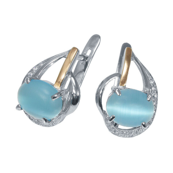 

Серебряные серьги GS с золотом