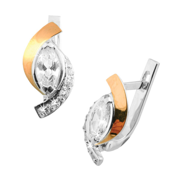 

Серебряные серьги GS с золотом