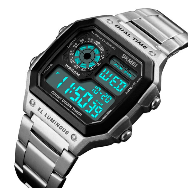 

Skmei Мужские спортивные водостойкие часы Skmei Ripple Silver 1335S