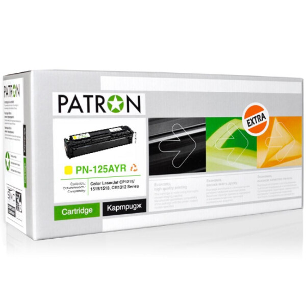 

Картридж PATRON HP CLJ CP1215/ CP1515 YELLOW Extra (PN-125AYR)