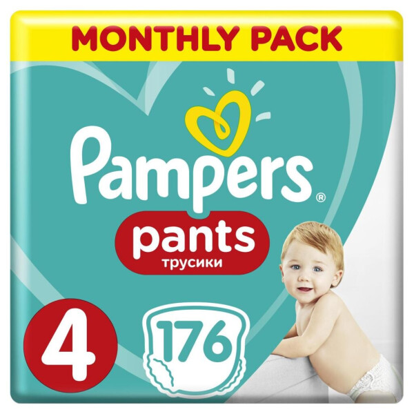 

Подгузник Pampers трусики Pants Maxi Размер 4 (9-15 кг), 176 шт (8001090807922)