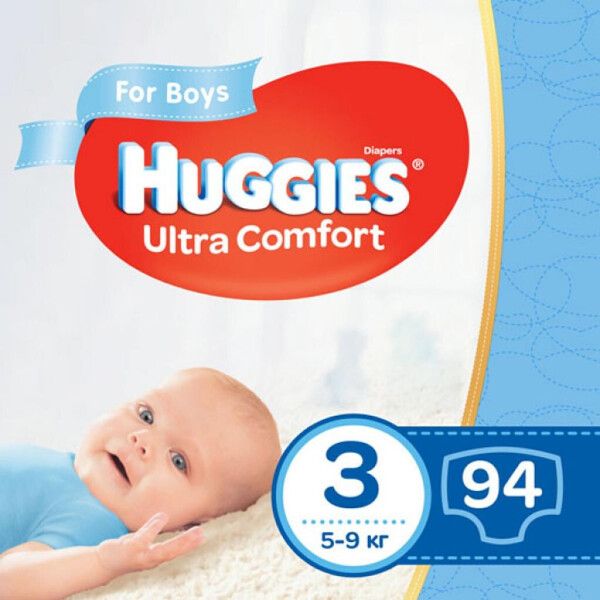 

Подгузник Huggies Ultra Comfort Giga 3 для мальчиков (5-9кг) 94 шт (5029053543659)