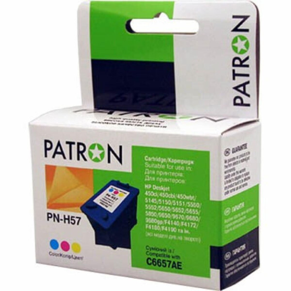 

Картридж PATRON для HP PN-H57 COLOR (C6657AE) (CI-HP-C6657AE-C-PN)