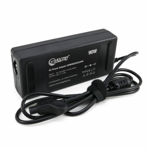 

Блок питания к ноутбуку EXTRADIGITAL Dell 20V, 4.5A, 90W (3pins) (PSD3837)