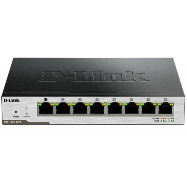 

Коммутатор сетевой D-Link DGS-1100-08PD