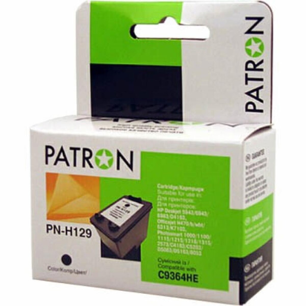 

Картридж PATRON для HP PN-H129 BLACK (C9364HE) (CI-HP-C9364HE-B-PN)