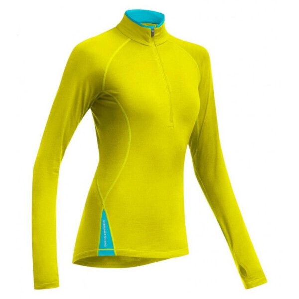 

Термофутболка Icebreaker Pace LS Half Zip WMN chartreuse/glacier L (100 406 701 L)